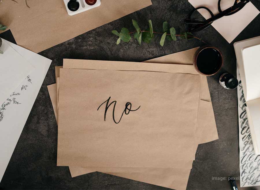 Let's get started to 'say no to' from the next request